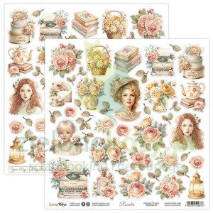 Papier 30x30 ScrapBoys Rosalia dodatki do wycinania 07