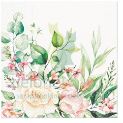 Serwetka 33x33cm kwiaty, róże (SDL136700)