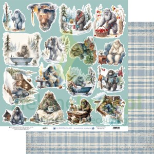 Papier 30x30 Alchemy Of Art dodatki do wycinania In Frosty Colors Yeti