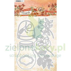 Wykrojnik Studio Light Autumn Bouquets Jar Bouquet róże, wazonik