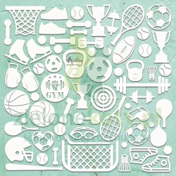 Wycinanka tekturka Mintay Chippies zestaw sportowy