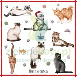 Serwetka 33x33cm święta koty (310727)
