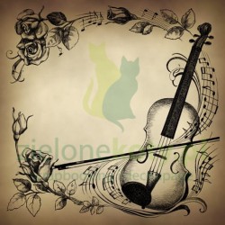 Serwetka 33x33cm muzyka skrzypce (371631)