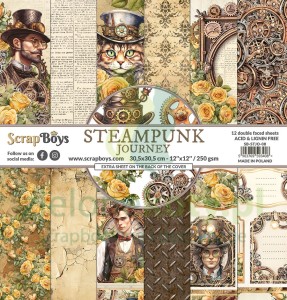 Zestaw papierów 30x30 ScrapBoys Steampunk Journey