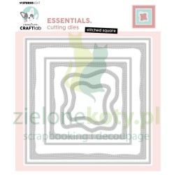 Wykrojnik Studio Light Essentials Stitched Square ramki kwadrat fale