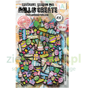 Zestaw dodatków Die Cuts AALL & Create Confetti urodziny 160szt