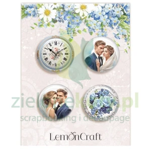 Buttony samoprzylepne Lemoncraft Hope zestaw 4szt