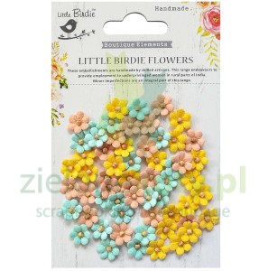 Kwiatki Little Birdie Beaded Micro Petals Pastel Palette 60szt wielokolorowe