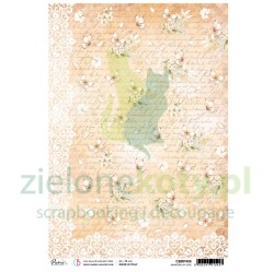 Papier ryżowy decoupage Ciao Bella Whispers Of Love motyle tło