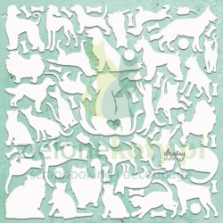 Wycinanka tekturka Mintay Chippies psy, koty