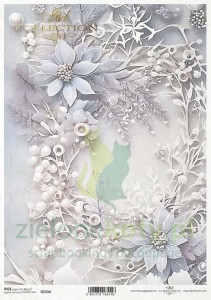 Papier ryżowy ITD decoupage A4 kwiaty  x