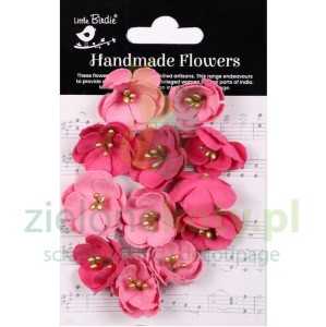 Kwiatki Little Birdie Embossed Daisies Precious Pink 12szt różowe