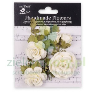 Kwiatki Little Birdie Vida Ivory Pearl 8szt kość słoniowa