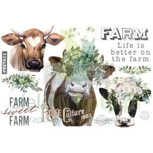 Transfer Prima Decor Rub-on 30x90 Golden Fields Farm