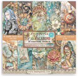 Zestaw papierów 20x20 Stamperia Sir Vagabond In Fantasy World