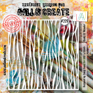 Szablon maska  AAll & Create 15x15cm Reeds Of Wonder fale