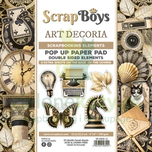Zestaw papierów Pop Up Paper Pads 15x15 cm ScrapBoys Art Decoria