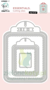 Wykrojnik Studio Light Essentials Tag large ramki prostokąt, tagi