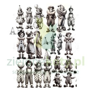 Naklejki papierowe AB Studio A4 Milky Valley cyrk postacie