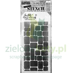 Szablon maska Tim Holtz 10x21cm Labels prostokąty wzór geometryczny