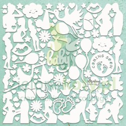 Wycinanka tekturka Mintay Chippies Baby Shower ciąża x