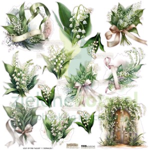 Naklejki papierowe ScrapLove Lily Of The Valley 1 konwalie