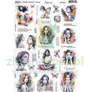 Naklejki foliowe 13Arts A4 Happiness kobiety