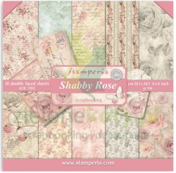 Zestaw papierów 20x20 Stamperia Shabby Rose