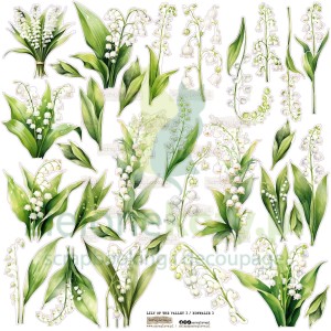Naklejki foliowe przezroczyste ScrapLove Lily Of The Valley 3 konwalie
