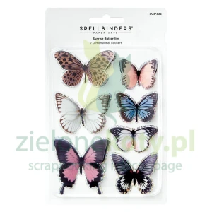 Naklejki ozdobne 3D Spellbinders Sunrise Butterflies motyle