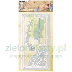 Wykrojnik Studio Light Wild & Free Wildflower Slimline ramka prostokąt postrzępione brzegi