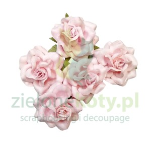 Kwiatki róże księżycowe jasnoróżowe 50mm 10szt 