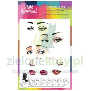 Stempel akrylowy Creative Expressions Jane Davenport Facetime Features oczy, usta