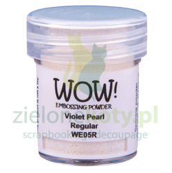 Puder do embossingu Wow! Violet  Pearl Regular biały z połyskiem fioletowym x