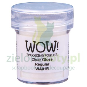Puder do embossingu Wow! Clear Gloss Regular przezroczysty z połyskiem
