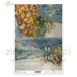 Papier ryżowy decoupage ITD Collection A4 ważki obrazy niebieskie