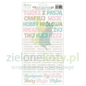 Naklejki papierowe Mintay In My Craftroom słowa