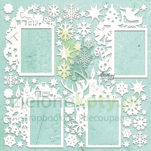 Wycinanka tekturka Mintay Chippies ramki świąteczne x