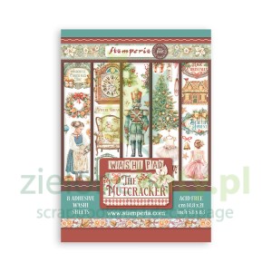 Zestaw papierów samoprzylepnych Stamperia Washi Pad The Nutcracker A5 dodatki do wycinania