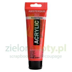 Farba akrylowa Amsterdam Pyrrole Red 120ml czerwona półkryjąca  