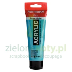 Farba akrylowa Amsterdam Turquise Blue 120ml turkusowa niebieska kryjąca 
