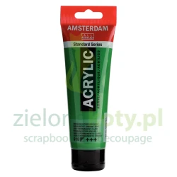 Farba akrylowa Amsterdam Pernament Green Light 120ml zielona  półkryjąca 