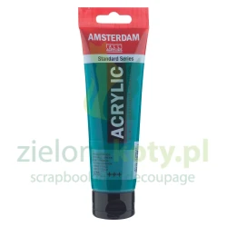 Farba akrylowa Amsterdam Phthalo Green 120ml zielona  transparentna