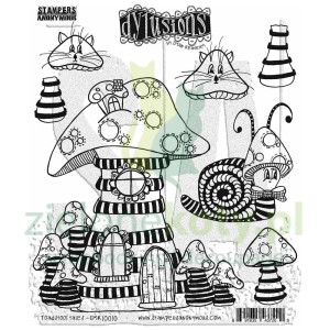 Stemple Stampers Anonymous Dylusions Toadstool Tales grzyb fantasy