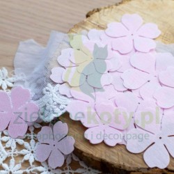 Płatki do kwiatów z materiału 24szt różowe