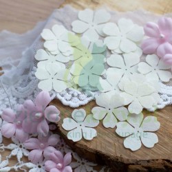 Płatki do kwiatów z materiału 30szt ecru