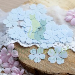 Płatki do kwiatów z materiału 30szt błękitne