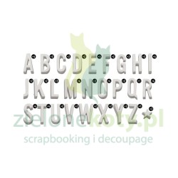 Dodatki Tim Holtz Idea-Ology Halloween Typography 72szt / literki 2cm
