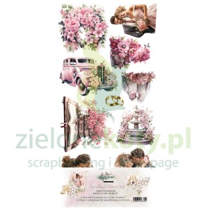Zestaw papierów 15x30 Alchemy Of Art dodatki do wycinania Beautiful Memories ślub