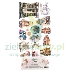 Zestaw papierów 15x30 Alchemy Of Art dodatki do wycinania Beautiful Memories święta